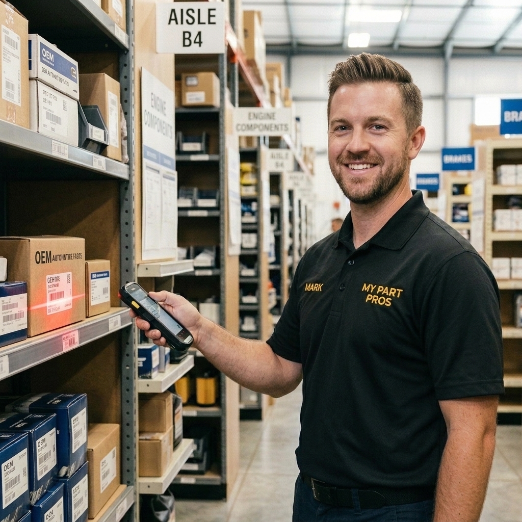 Dealership Parts Specialist in Warehouse